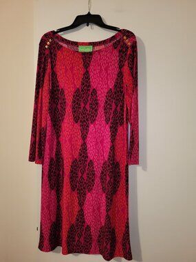 Pappagallo Pink Multi Color Dress (Size L)